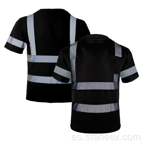 Camisetas de trabajo de alta visibilidad personalizada de camisa transpirable